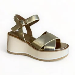 Repo Gold Wedge Platform Sandal