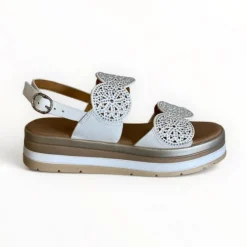 Repo White Flatform Sandal