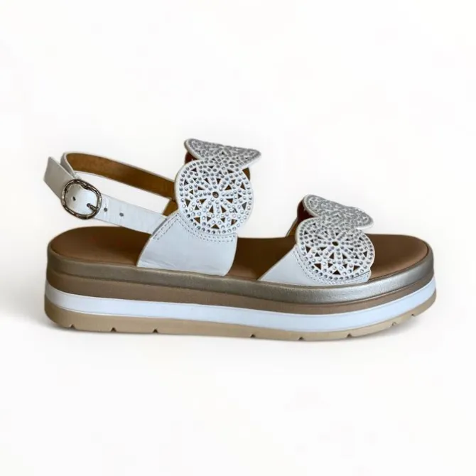 Repo White Flatform Sandal