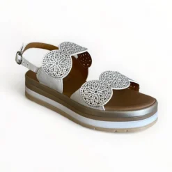 Repo White Flatform Sandal