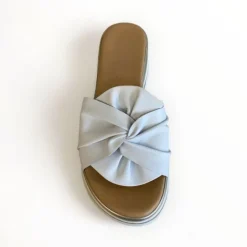 Repo White Leather Slider
