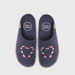 Toni Pons Miri-Nd Navy Felt Slippers