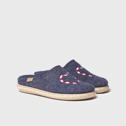 Toni Pons Miri-Nd Navy Felt Slippers