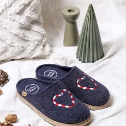 Toni Pons Miri-Nd Navy Felt Slippers