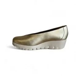 Wonders Gold Fly Wedge Shoe