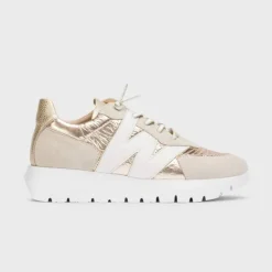 Wonders Oslo Trainer Beige And Gold